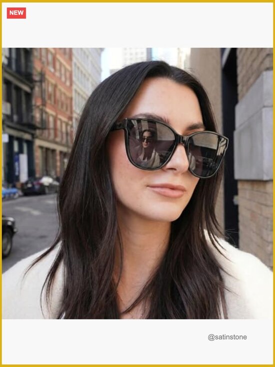 Polarized Cat Eye Oversized Sunglasses UV400 Protection Lightweight TR Frame main image 5